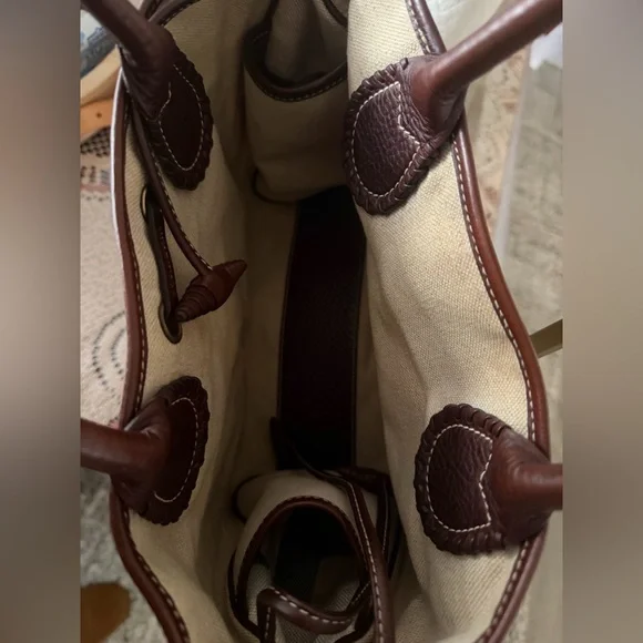 Burberry Beige and Brown Checkered Tote - Picture 3 of 4